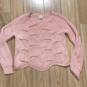 Pink Sweater w/ scallop design
